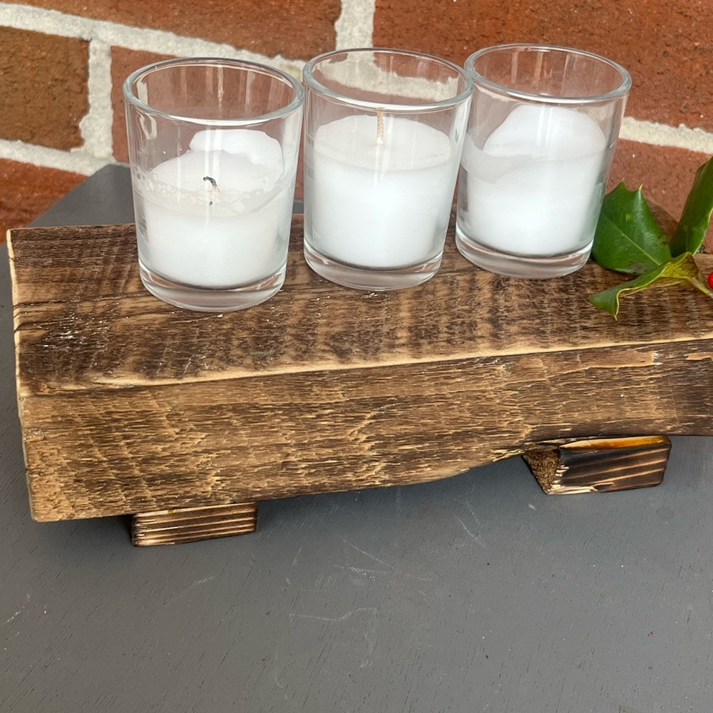 Primitive Wood Riser Wood Stand Handcrafted - Picture 4 of 7